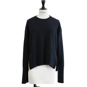 Ct Plage Cashmere long rib pullover in black size small